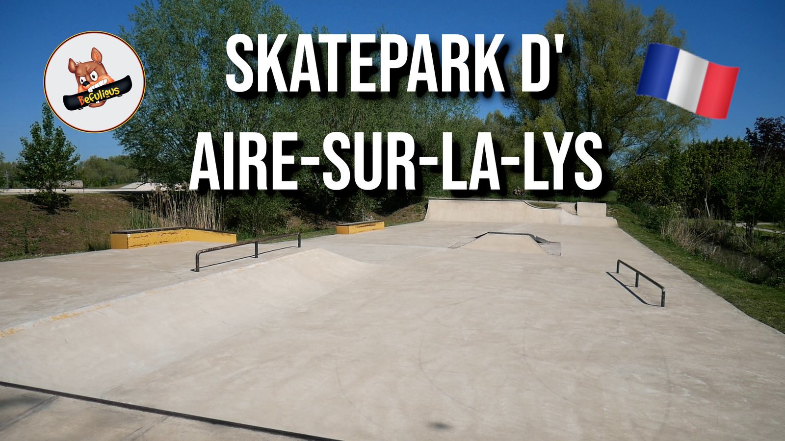 Vue générale du skatepark de Aire-sur-la-Lys