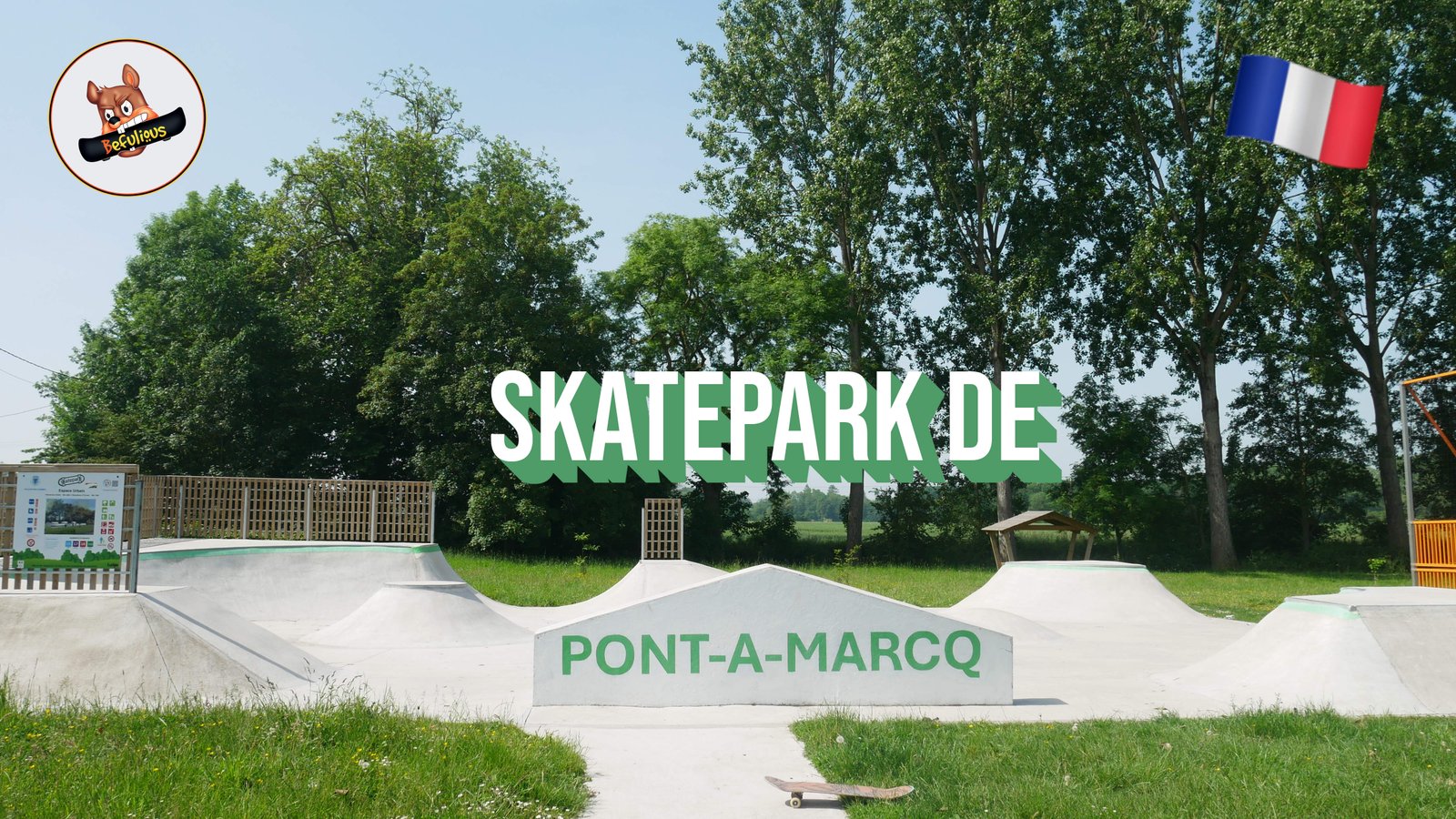 Vue générale du skatepark de Pont-à-Marcq