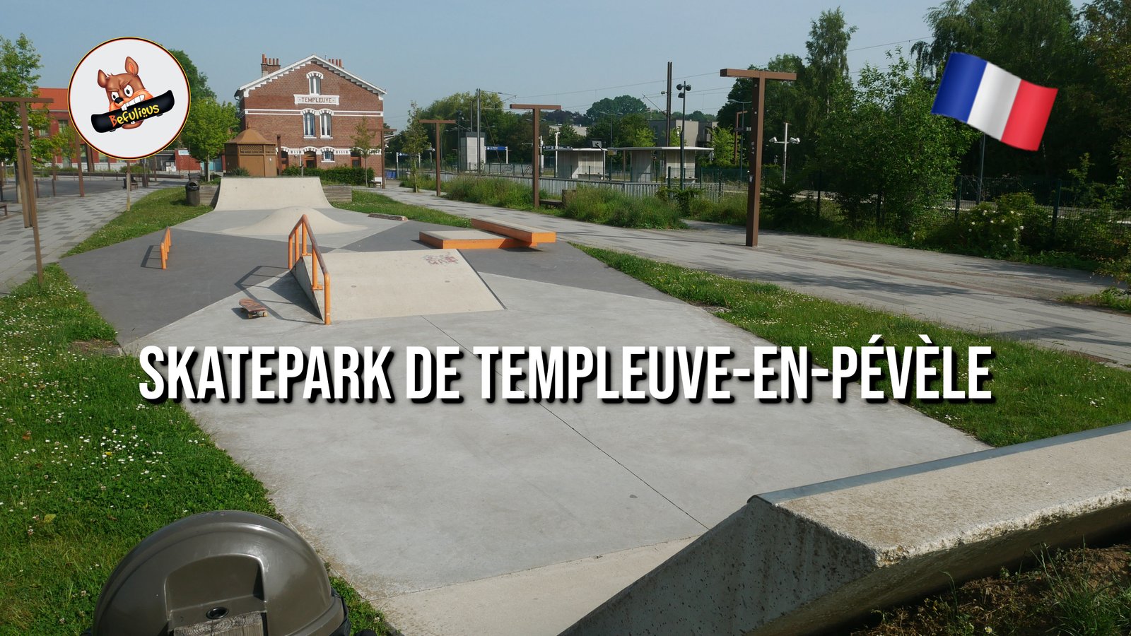 Vue générale du skatepark de Templeuve-en-Pévèle