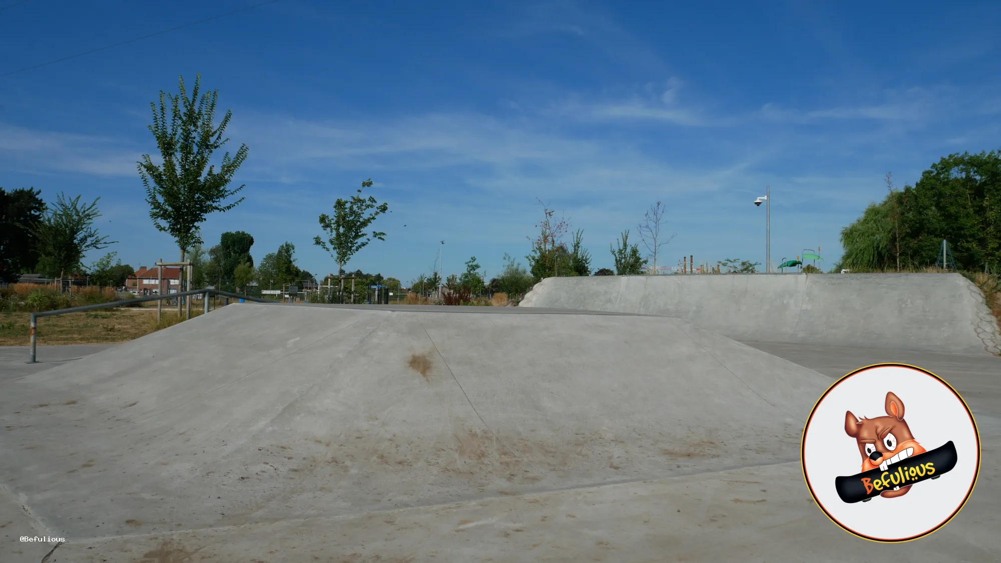 Vue générale du skatepark de Comines
